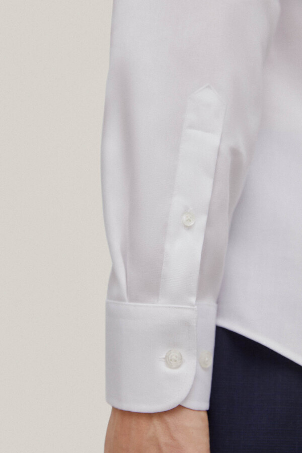 Pedro del Hierro Plain textured non-iron + stain-resistant dress shirt White