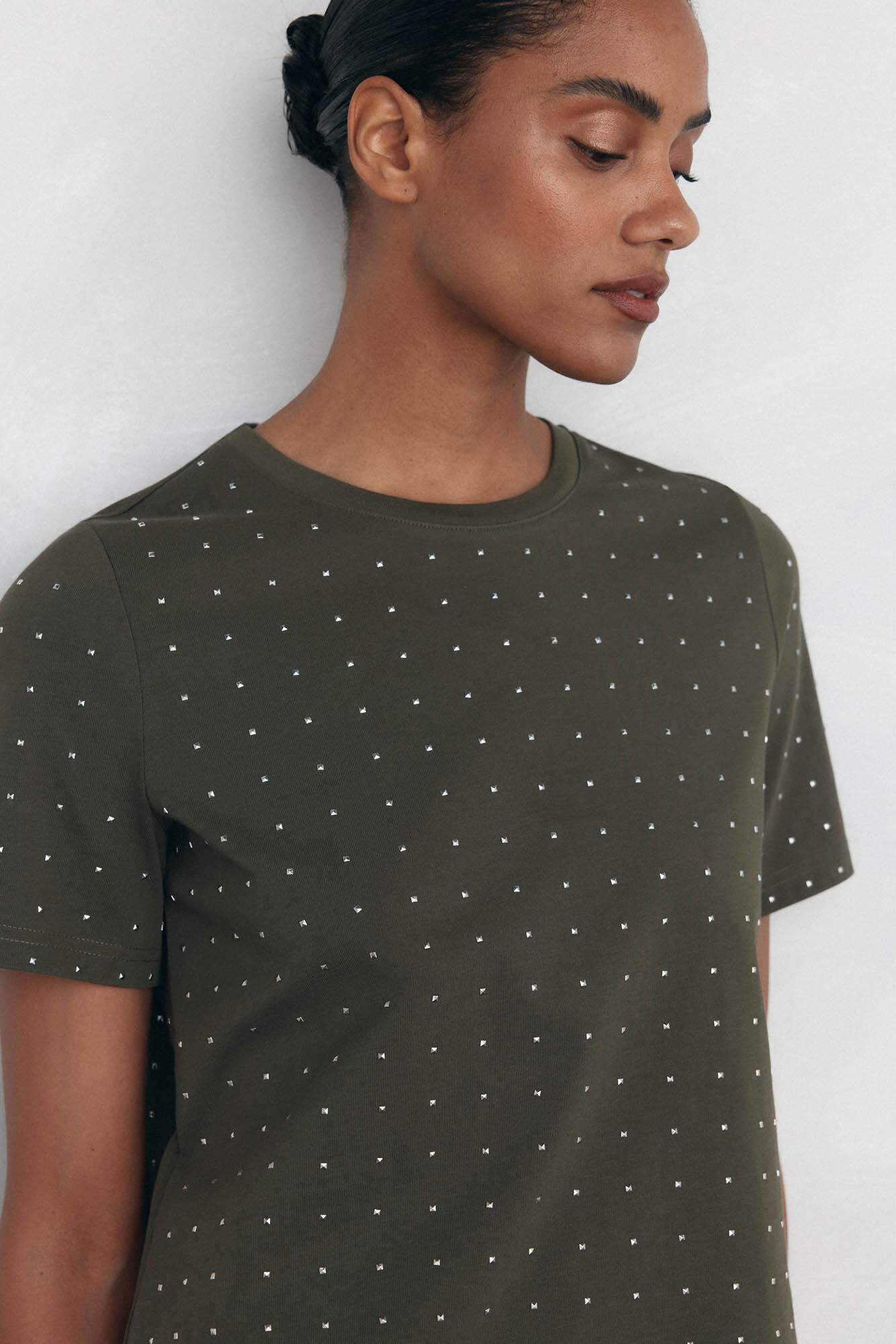 Pedro del Hierro Mini studded t-shirt Green
