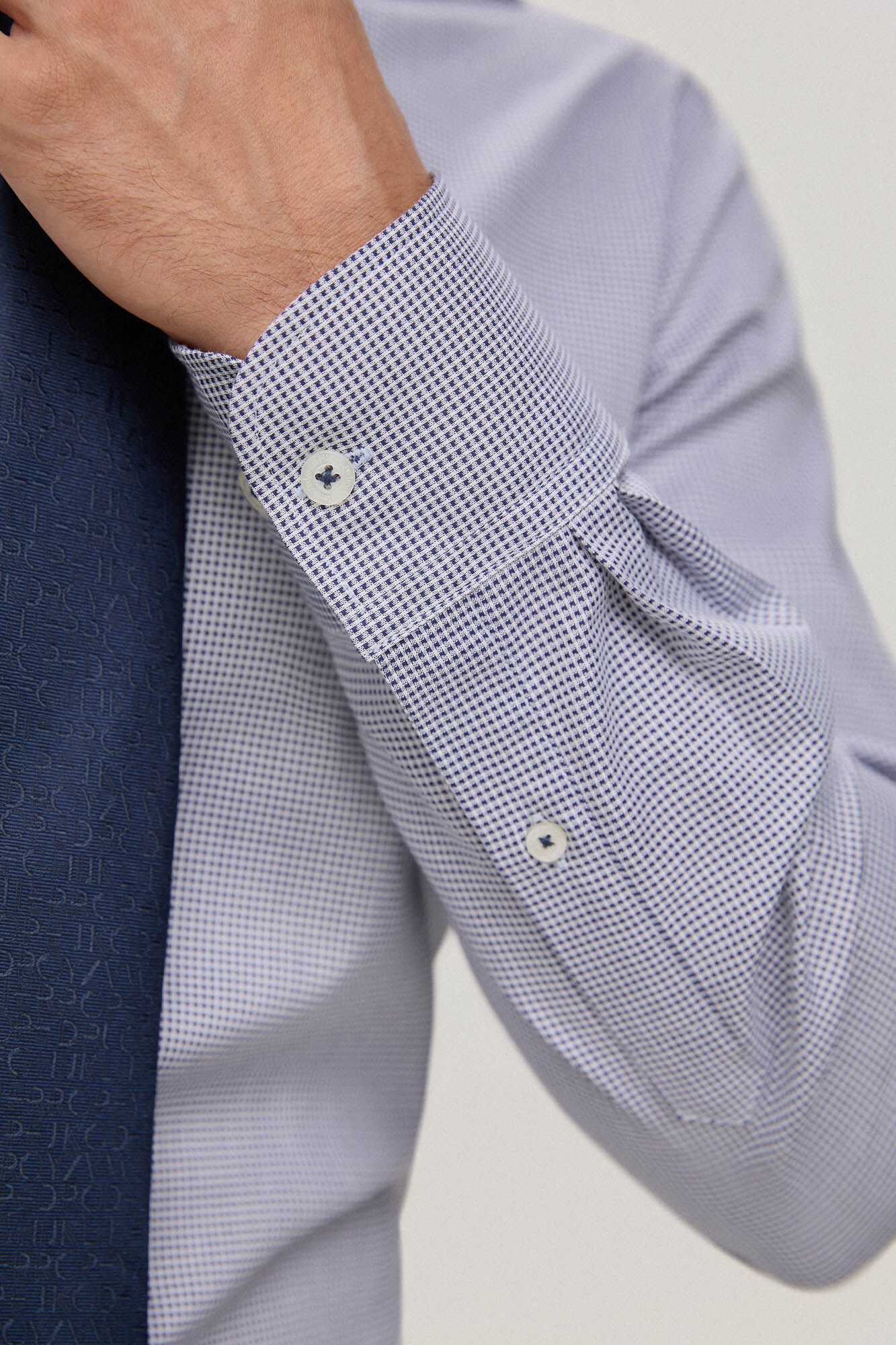 Pedro del Hierro Camisa vestir cuadros slim facil plancha Blue