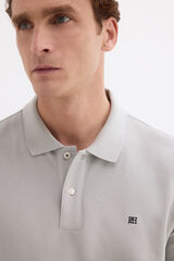 Pedro del Hierro Piqu&eacute; basic polo shirt Grey