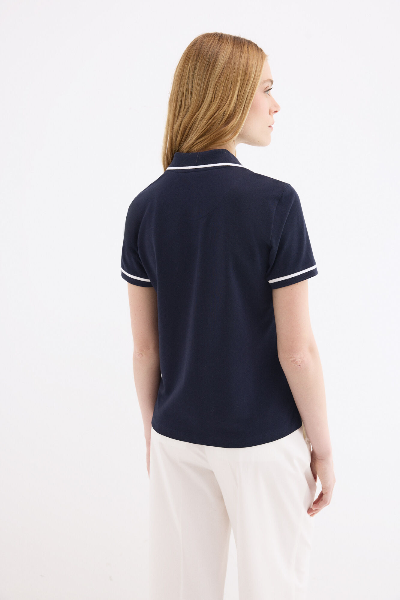 Pedro del Hierro Short sleeve polo shirt Blue