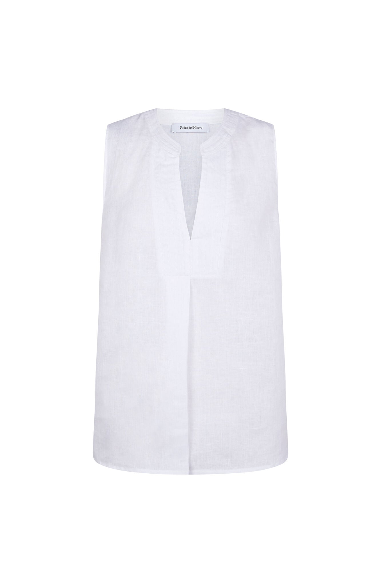 Pedro del Hierro Plain linen top White