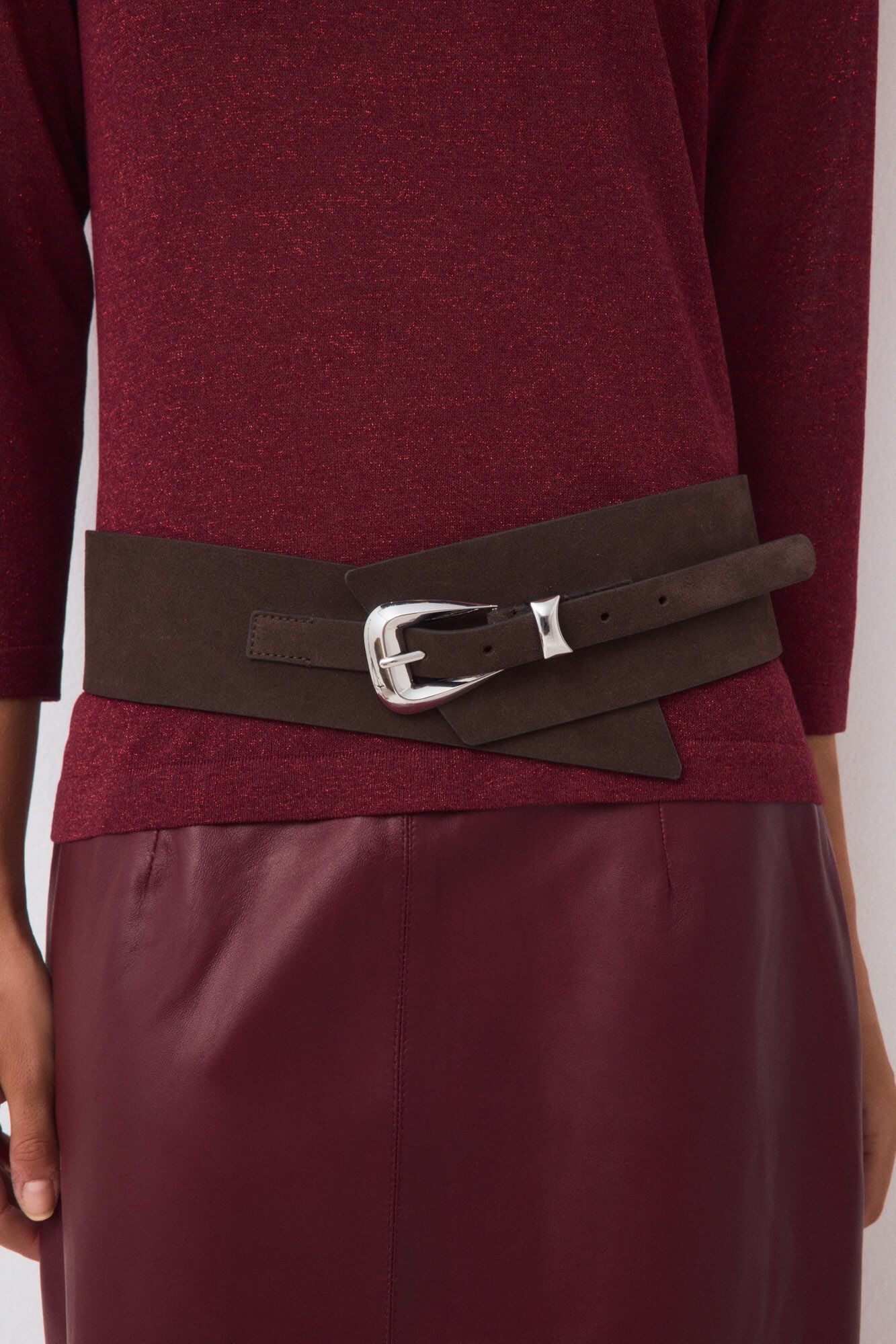 Pedro del Hierro Chocolate wide belt