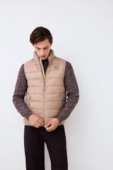 Pedro del Hierro Colete acolchoado ultraleve Beige
