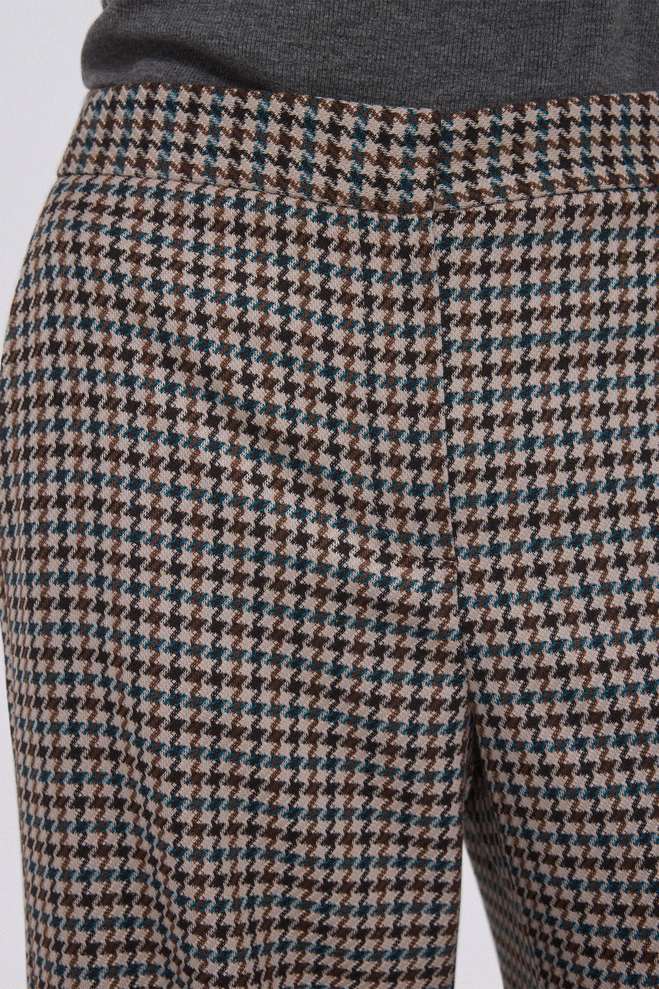Pedro del Hierro Houndstooth trousers Blue