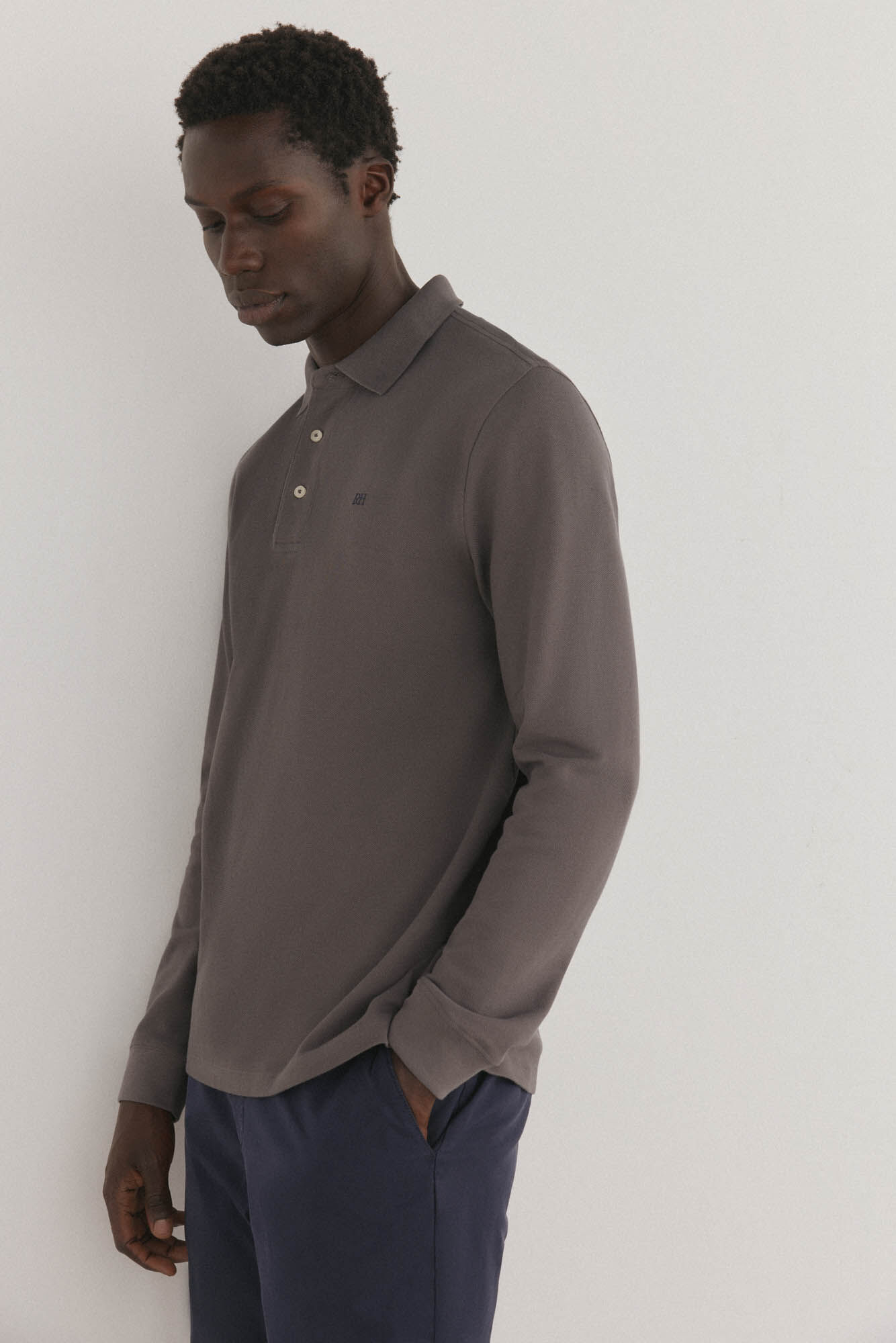 Pedro del Hierro Essential long-sleeved polo shirt