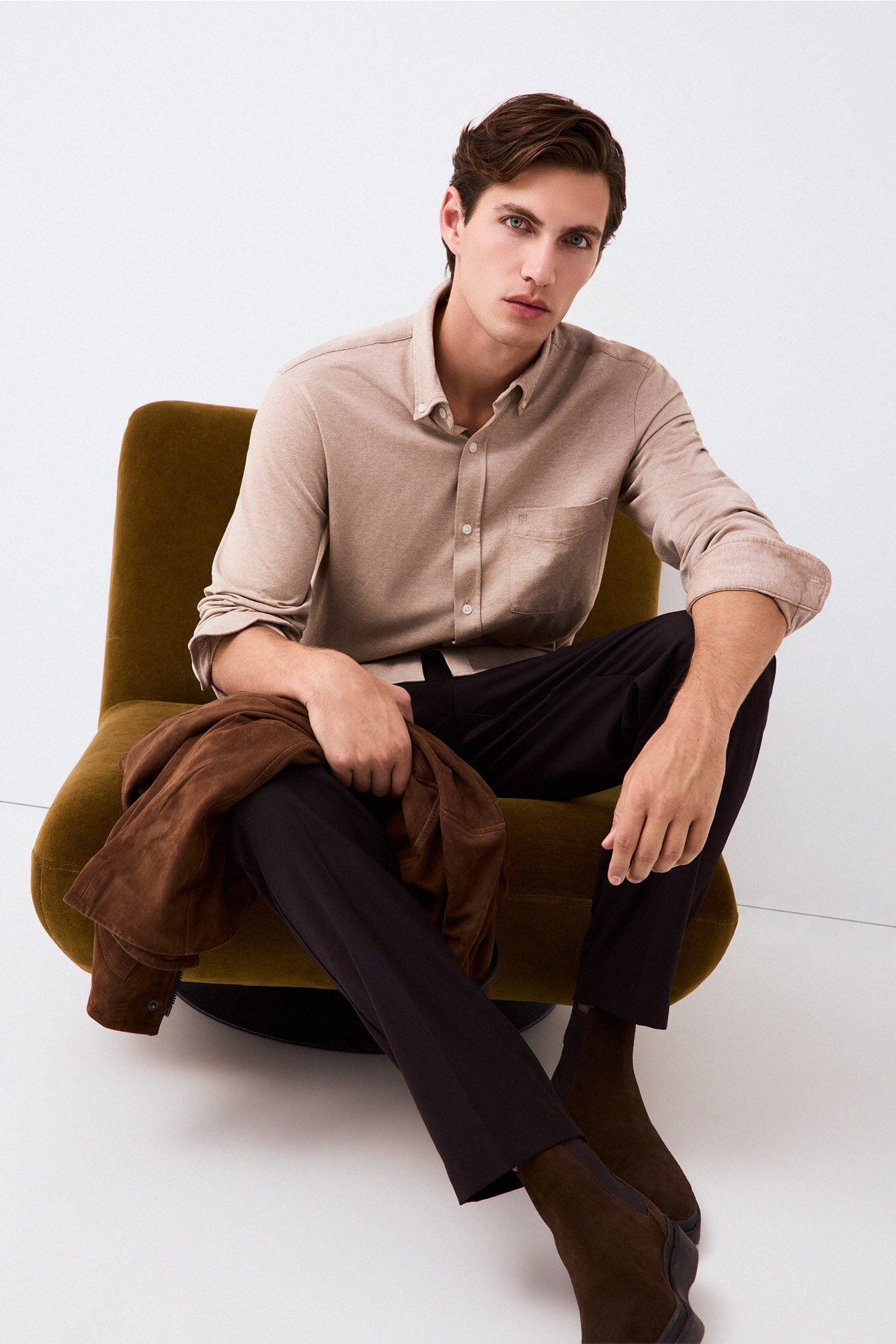 Pedro del Hierro Plain jersey-knit shirt
