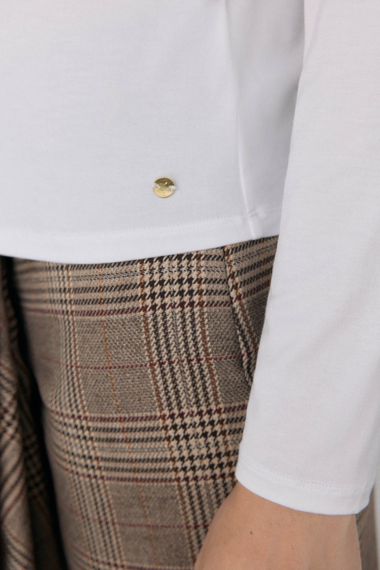 Pedro del Hierro Flowy T-shirt with cuffs White