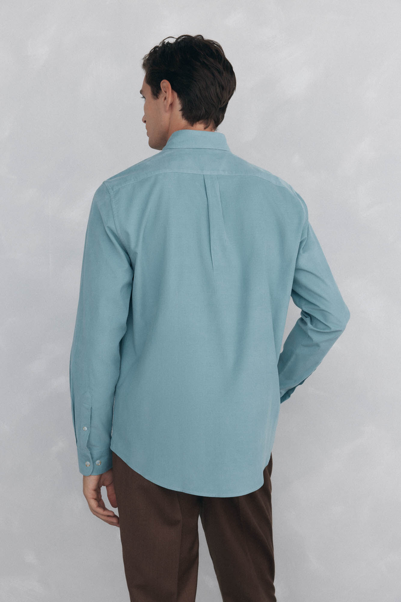 Pedro del Hierro Camisa de veludo macio Turquesa