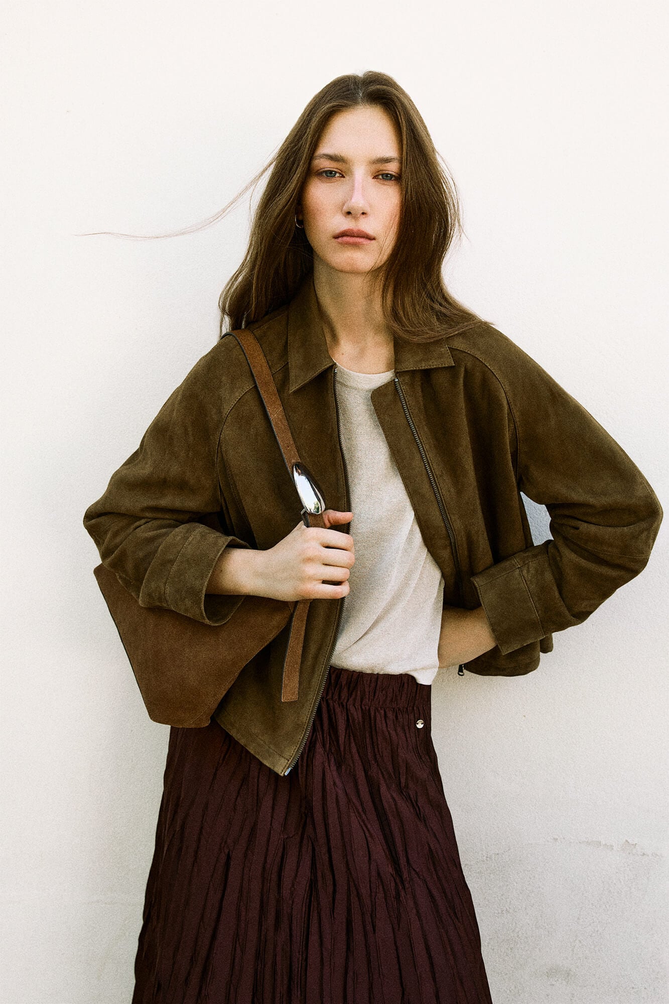 Pedro del Hierro Suede bomber