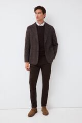 Pedro del Hierro Oversized slim chinos Brown