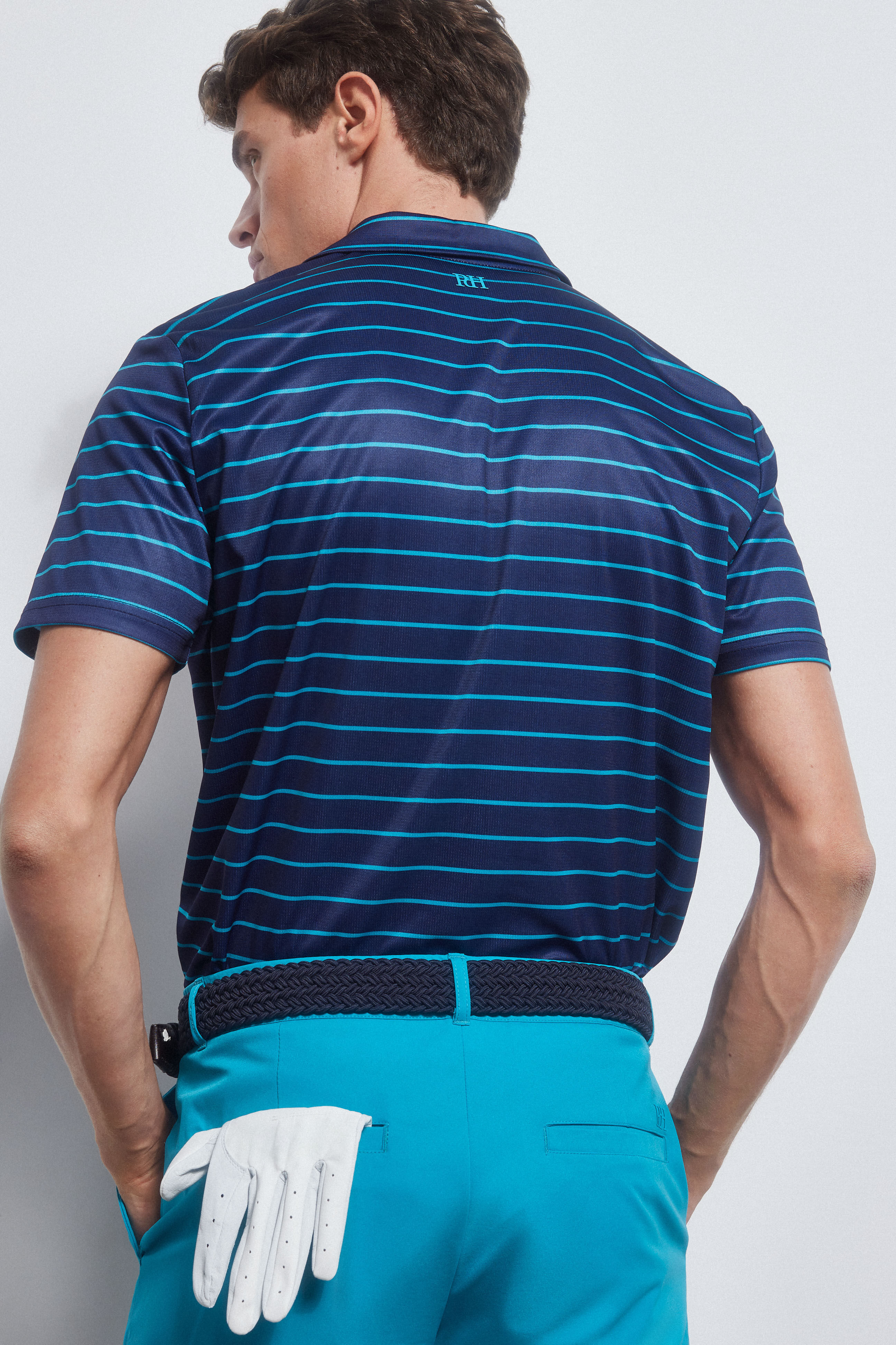 Pedro del Hierro Polo rayas t&eacute;cnico GOLF Azul