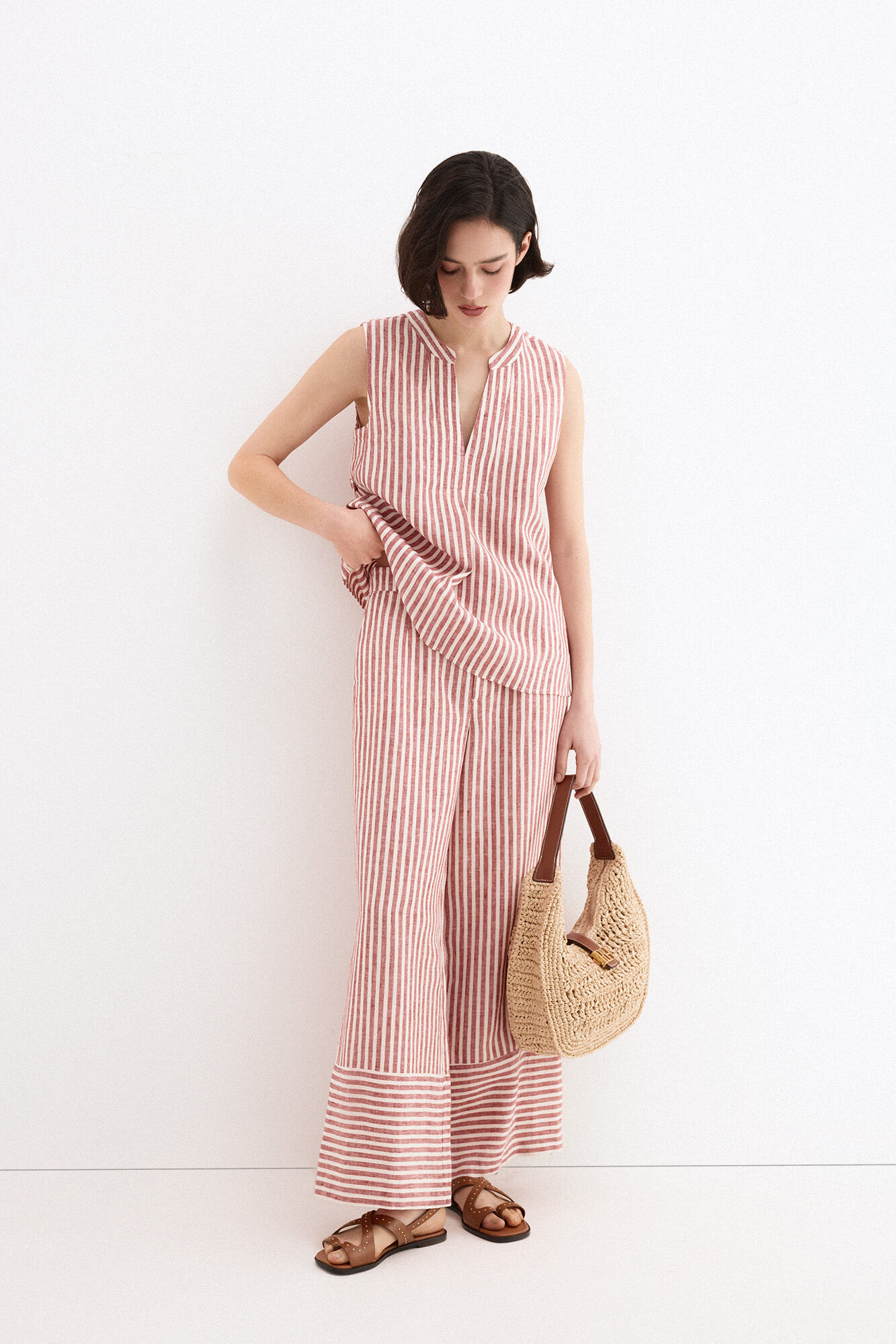 Pedro del Hierro Pantalones wide flare classic