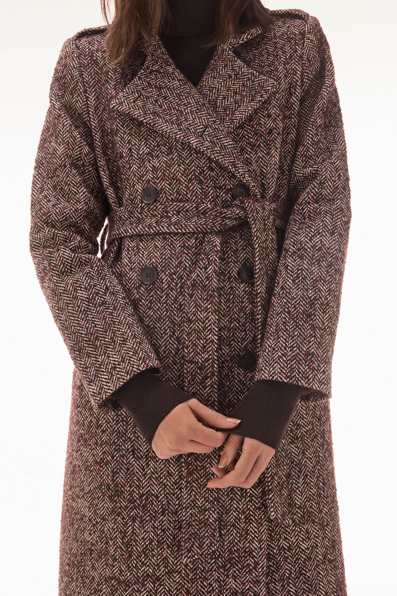 TFP by Tamara Falc&oacute; Double double-breasted coat Grey