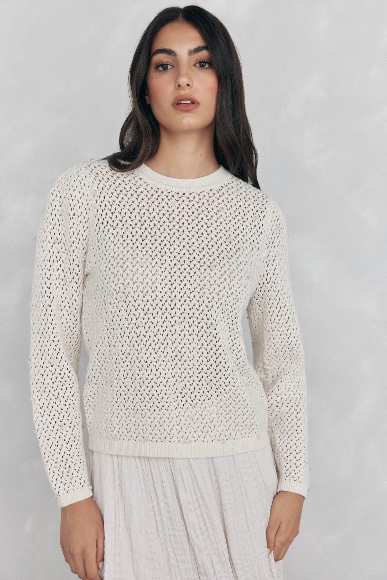 Pedro del Hierro malha de malha com cristais extravagantes