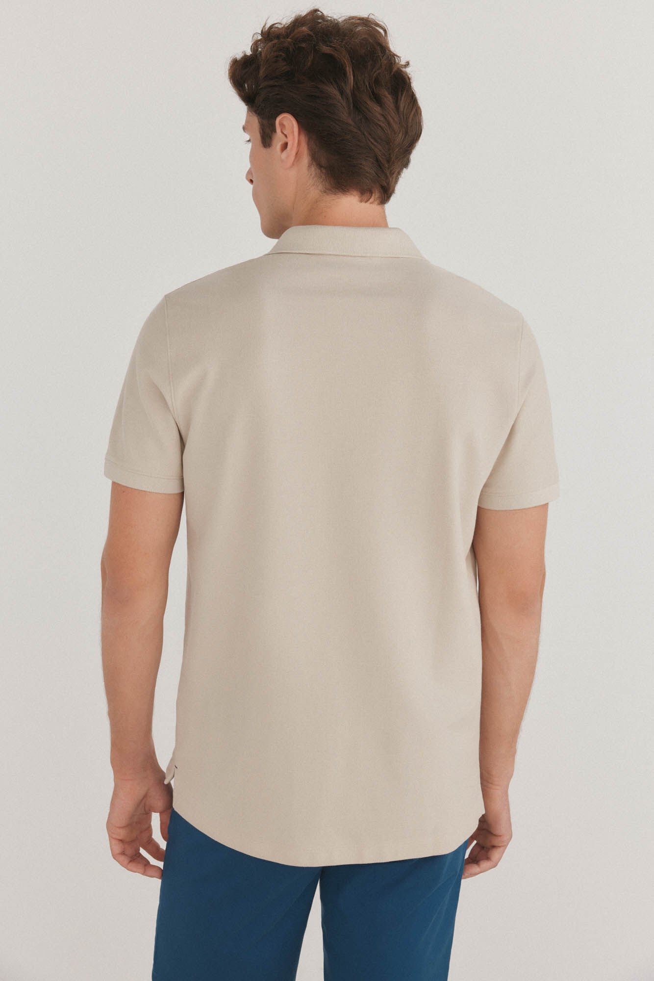 Pedro del Hierro Polo b&aacute;sico slim Beige