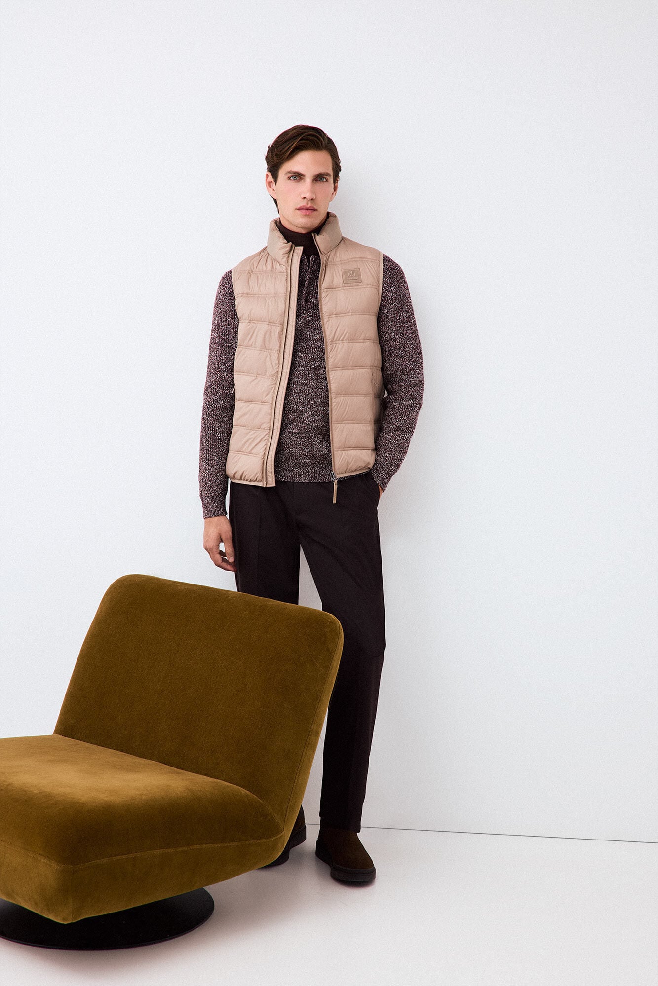 Pedro del Hierro Colete acolchoado ultraleve Beige