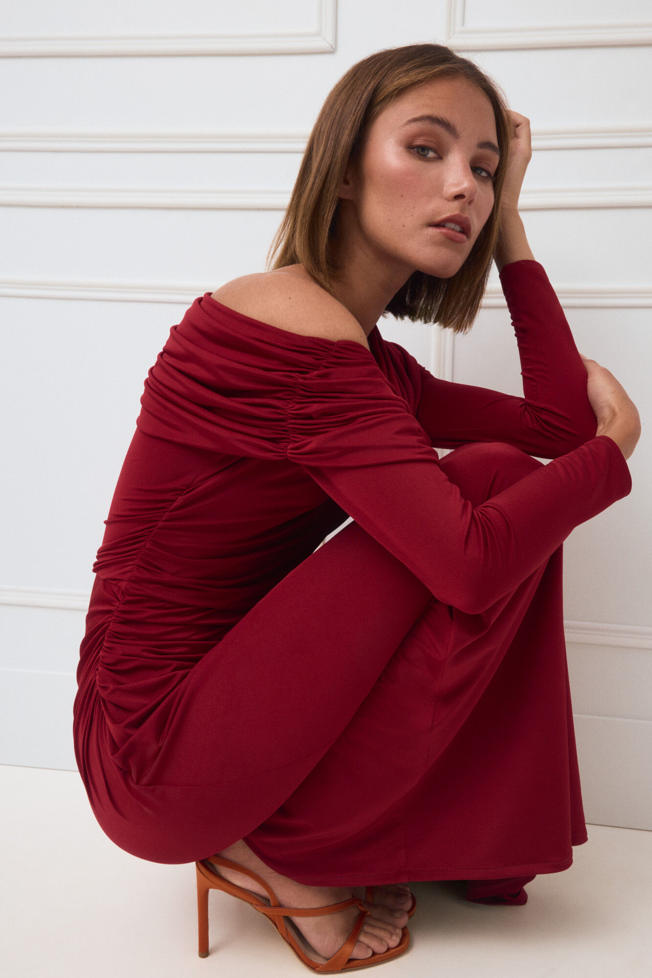 TFP by Tamara Falc&oacute; Draped asymmetric dress