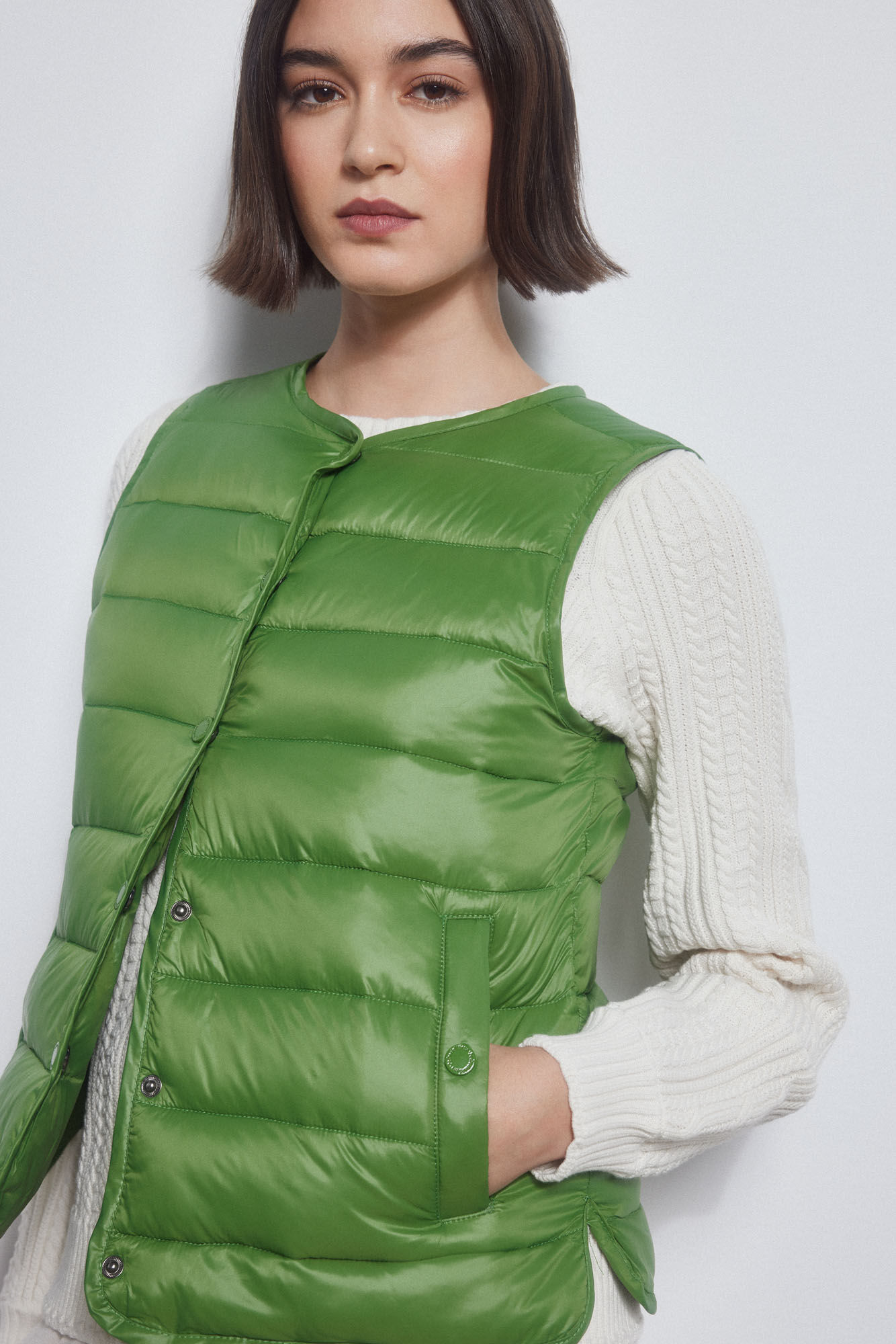 Pedro del Hierro Chaleco corto Verde