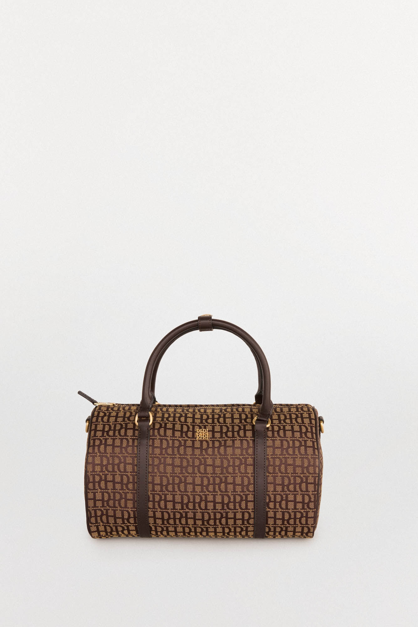 Pedro del Hierro Jacquard bowling bag Brown