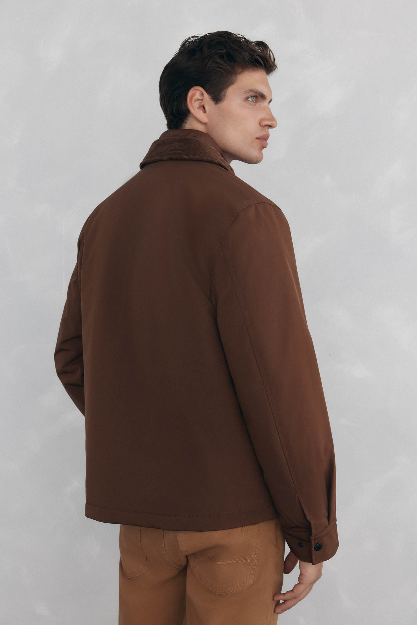 Pedro del Hierro Jacket with leaf neck Brown