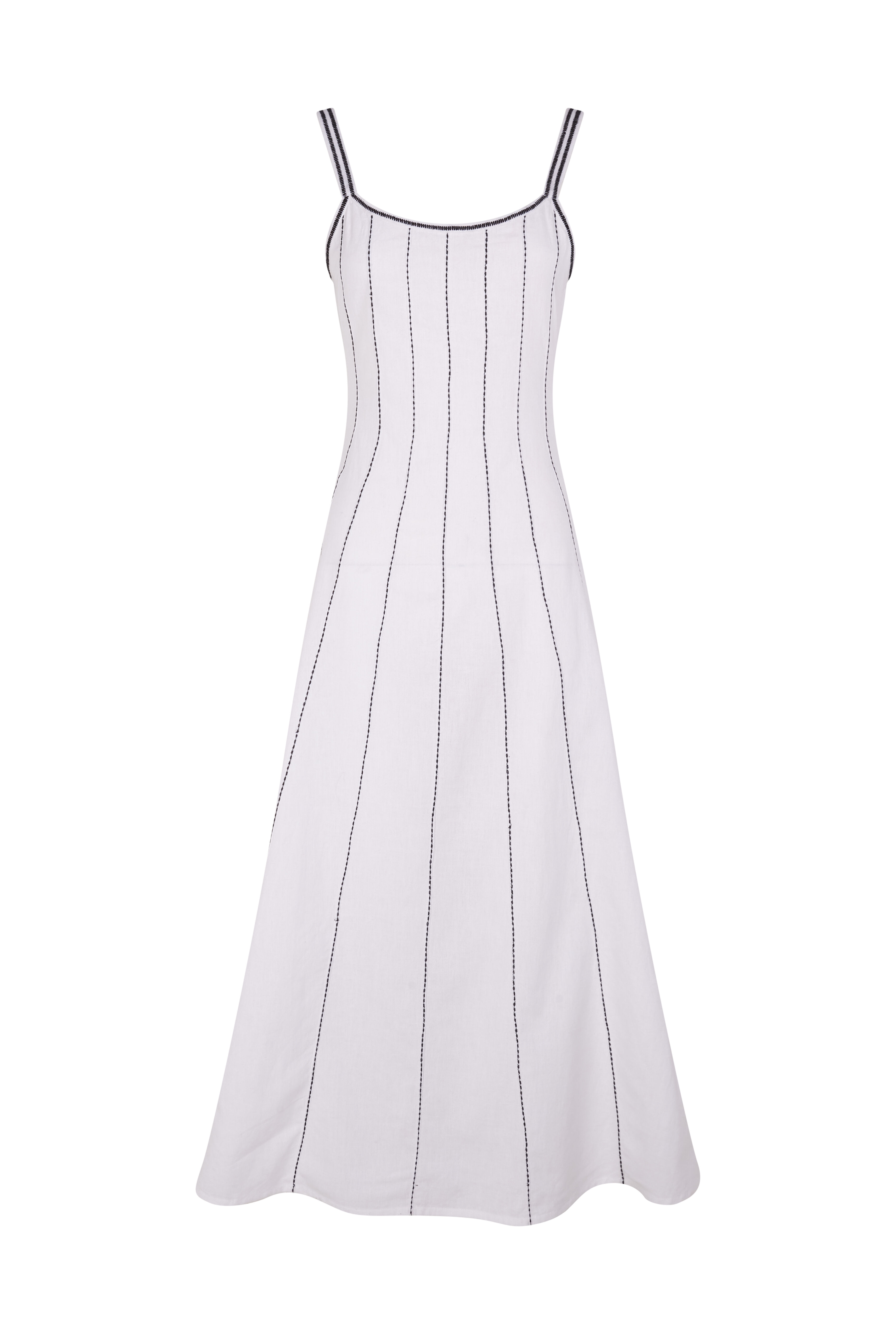 Pedro del Hierro Vestido com corte preto e branco Branco