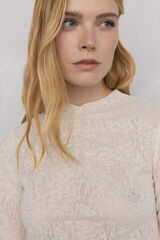 Pedro del Hierro Camiseta devor&eacute; frunce Crudo