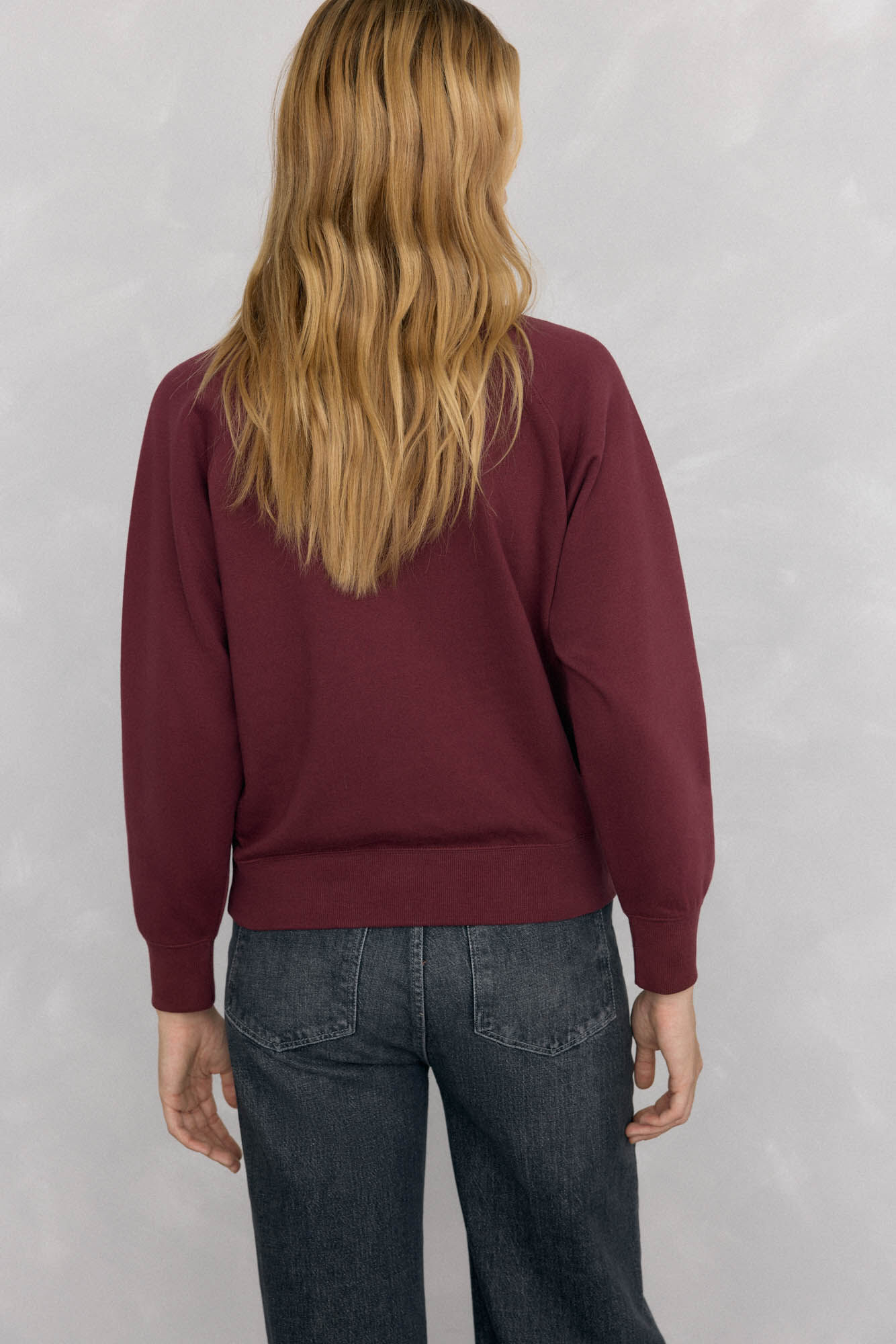 Pedro del Hierro Sweatshirt logo bordado Bordeaux