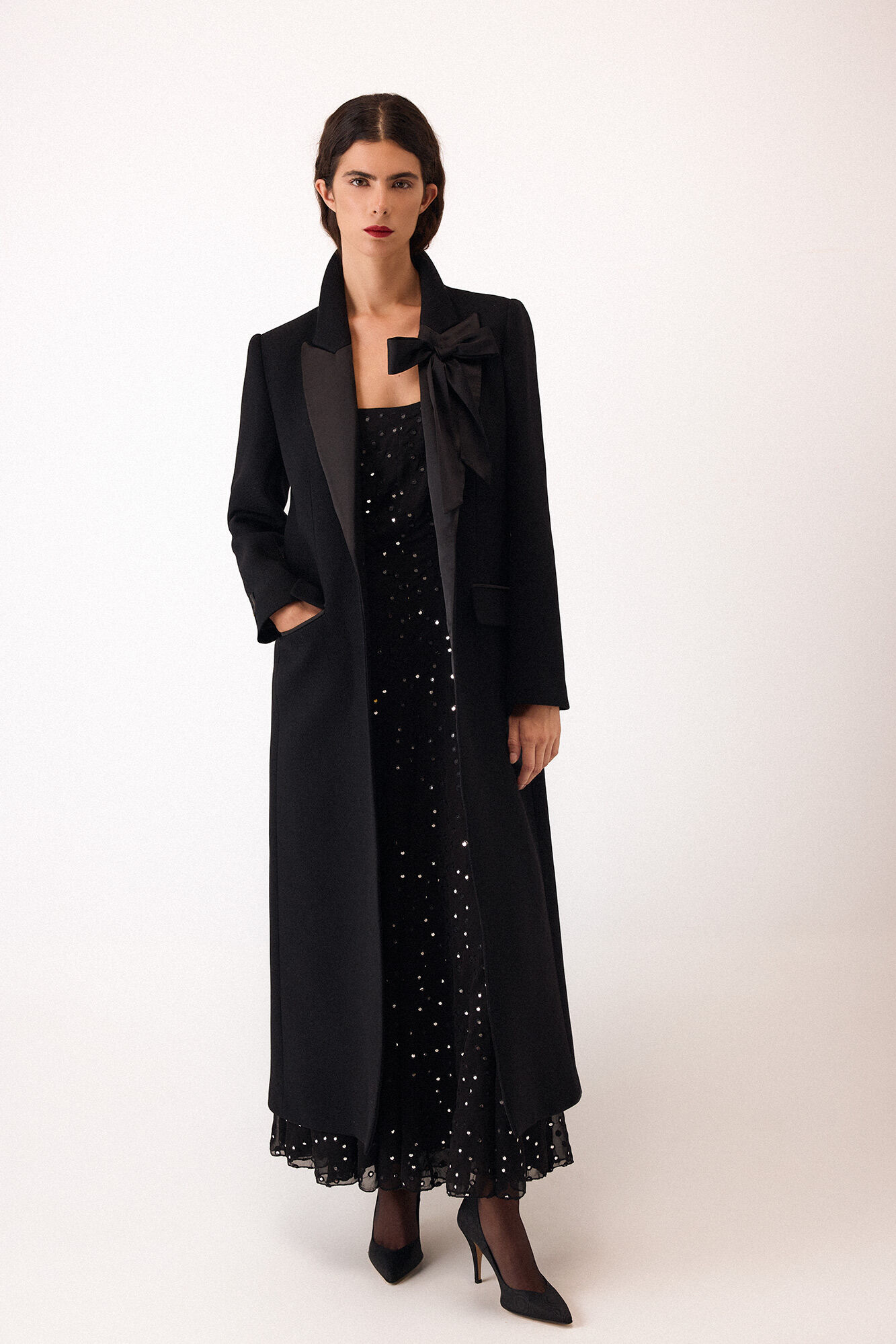Pedro del Hierro Black contrast coat Black
