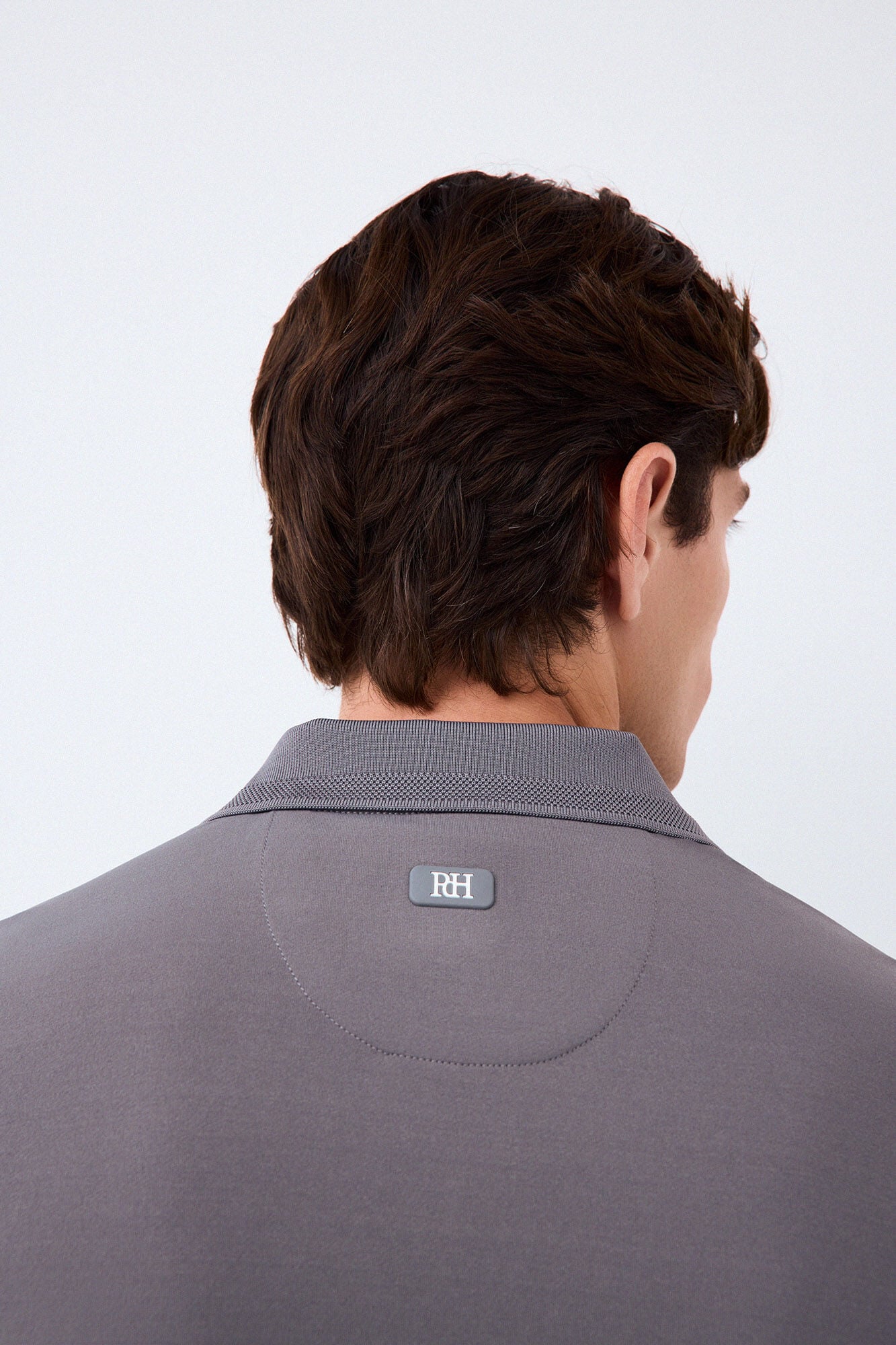 Pedro del Hierro Long sleeve technical golf polo shirt Grey