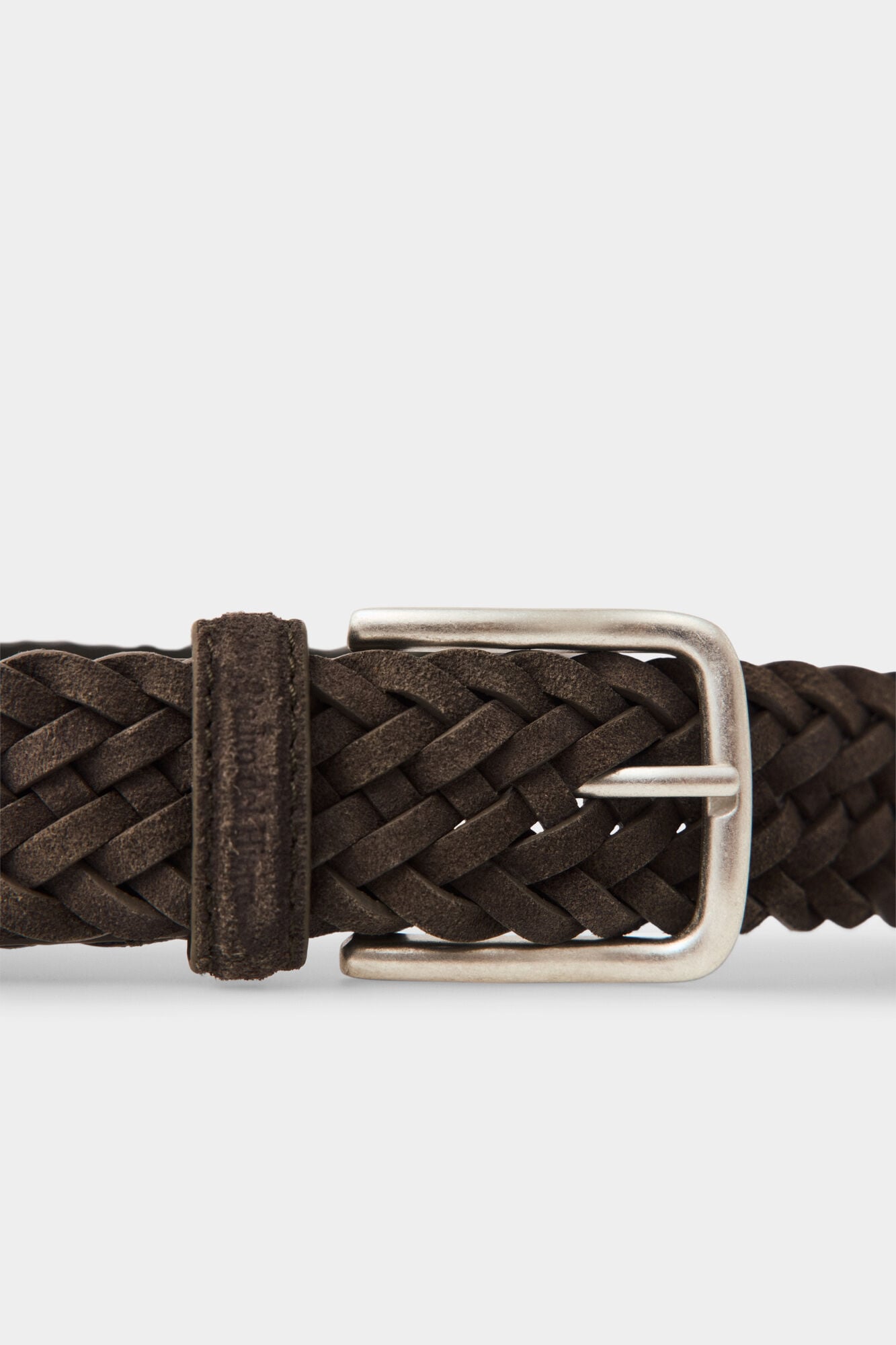 Pedro del Hierro Braided split leather belt