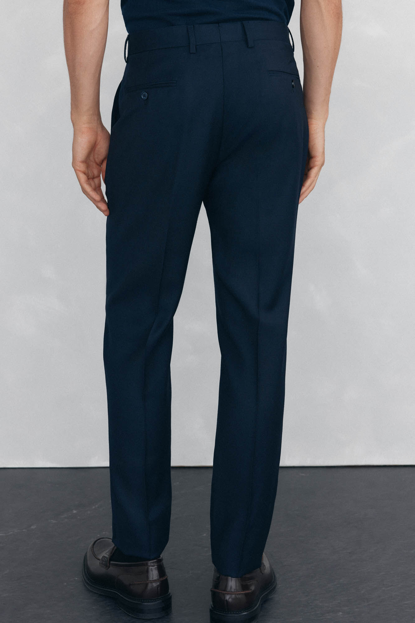 Pedro del Hierro Cal&ccedil;as estilo olho de p&aacute;ssaro, com modelagem slim fit e biel&aacute;stica Azul