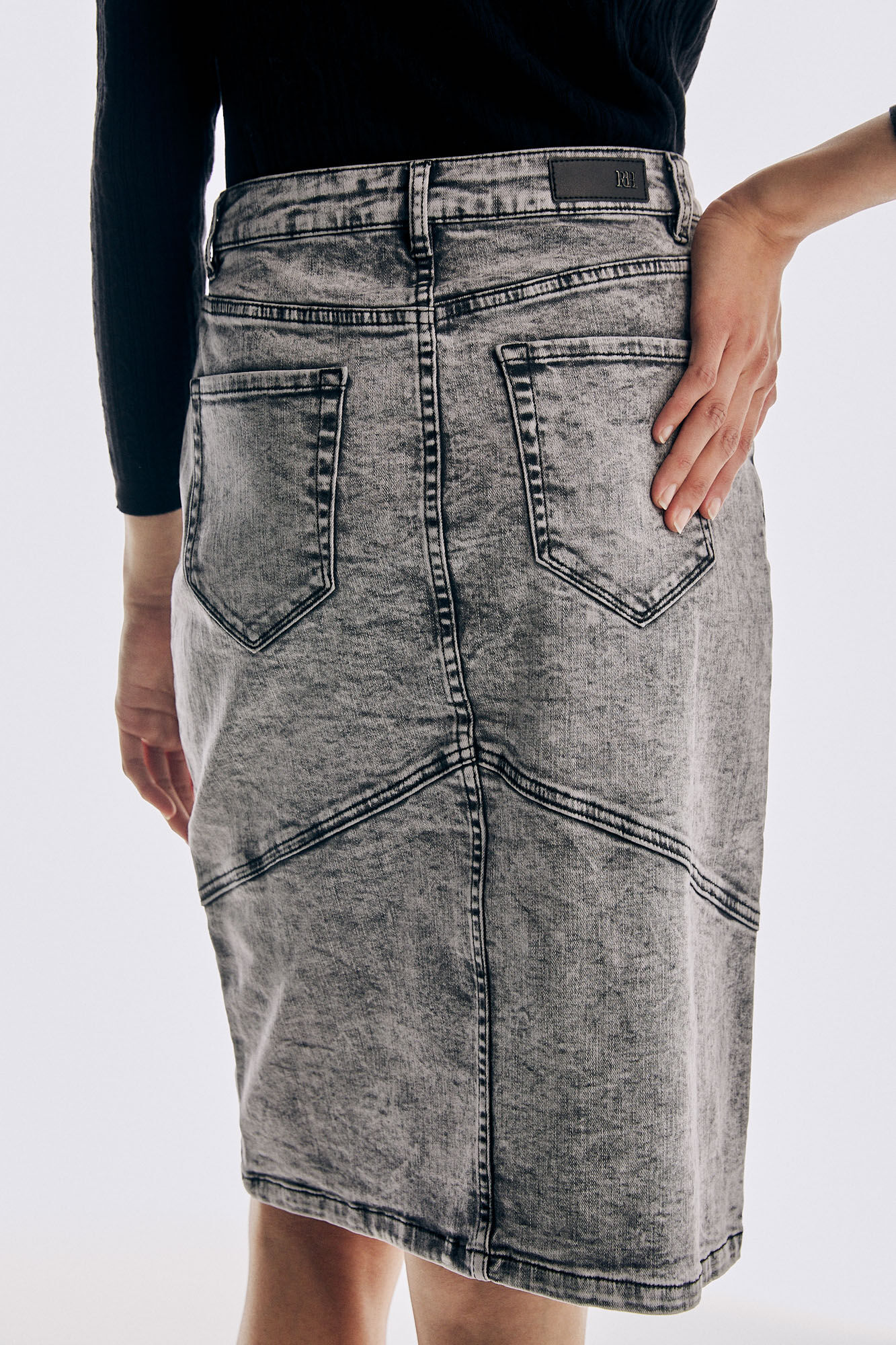 Pedro del Hierro Saia jeans Cizento