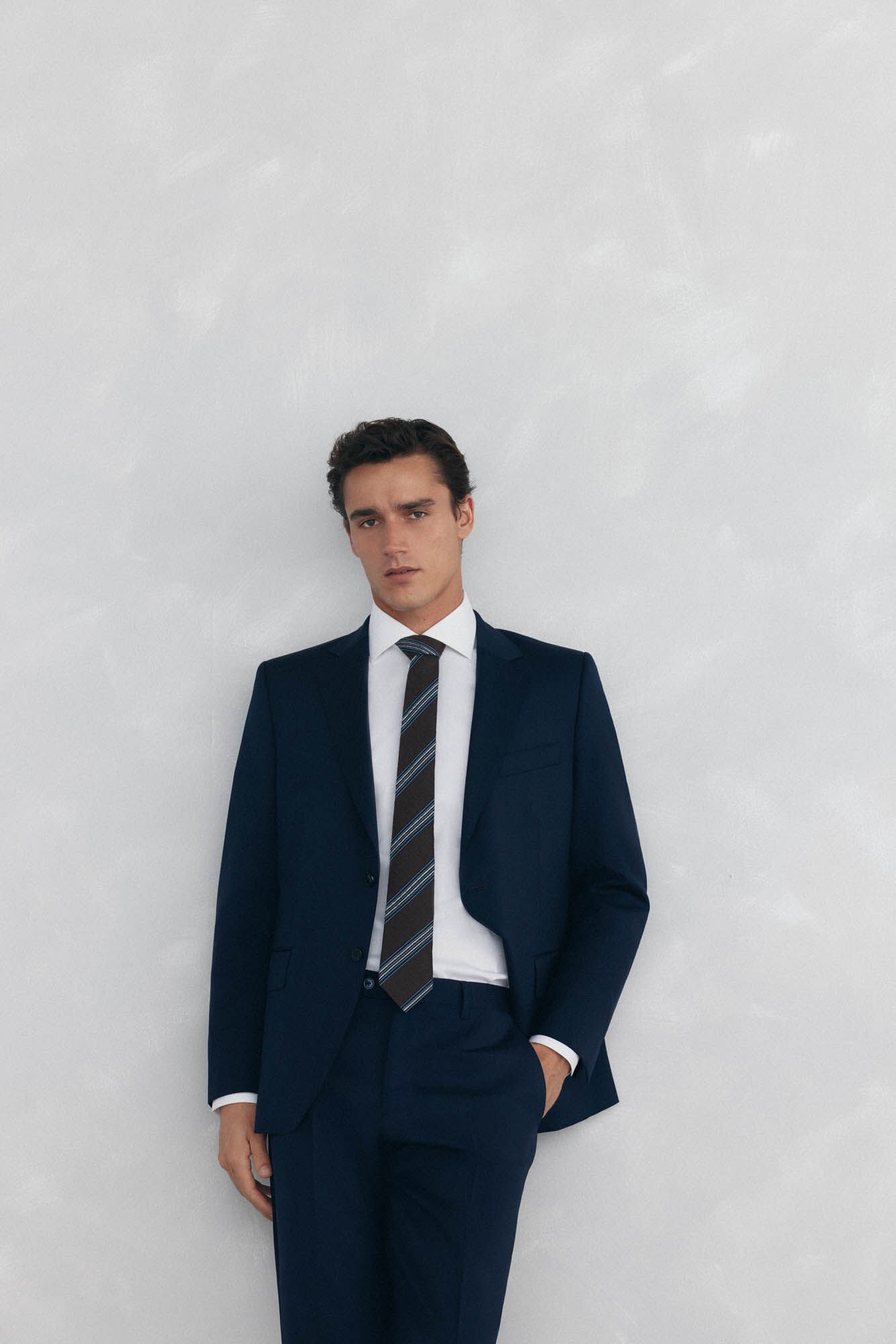 Pedro del Hierro Plain non iron + stain resistant dress shirt White