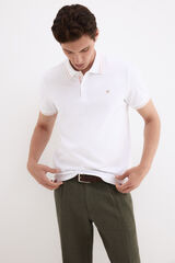 Pedro del Hierro Jacquard polo shirt White