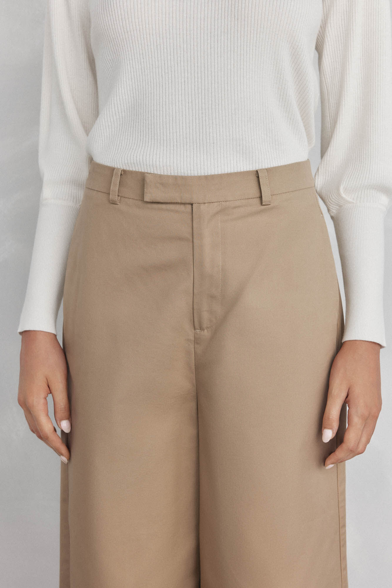 Pedro del Hierro Straight trousers Beige
