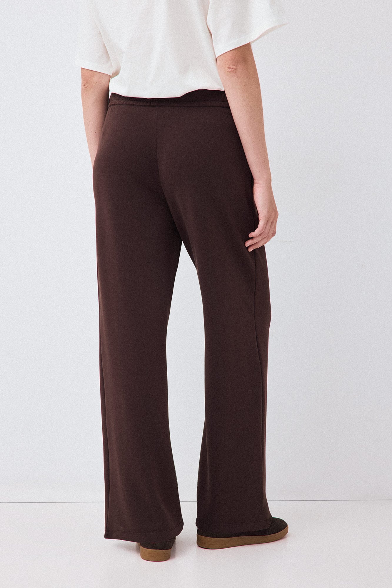Pedro del Hierro Straight soft touch trousers Brown