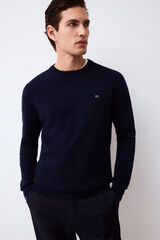 Pedro del Hierro Jersey premium lana merino cashmere Azul