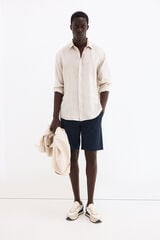 Pedro del Hierro Linen cotton Bermuda shorts Blue