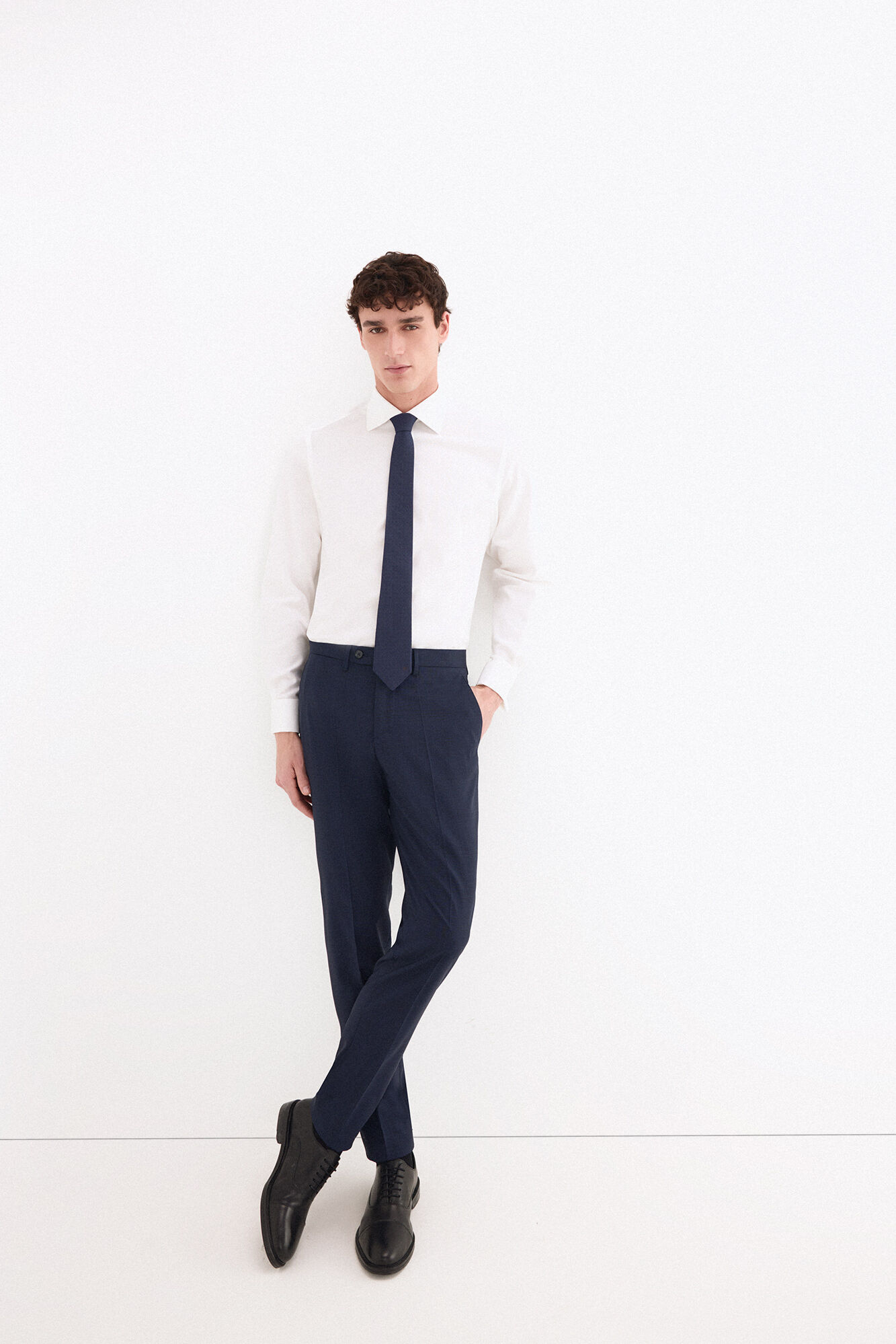 Pedro del Hierro Non-iron stain-resistant French cuff shirt White