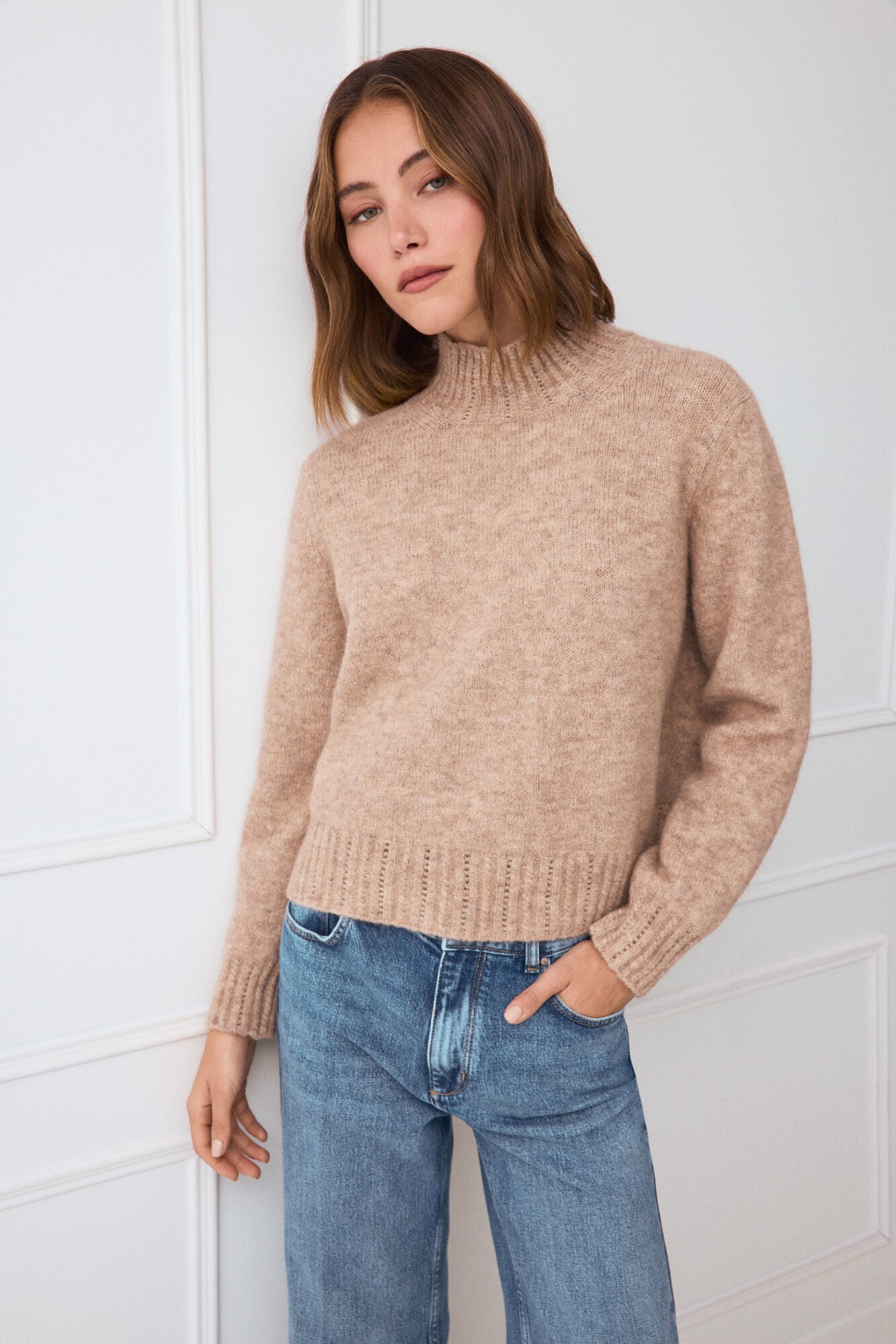 TFP by Tamara Falc&oacute; Cropped cross-knit jumper