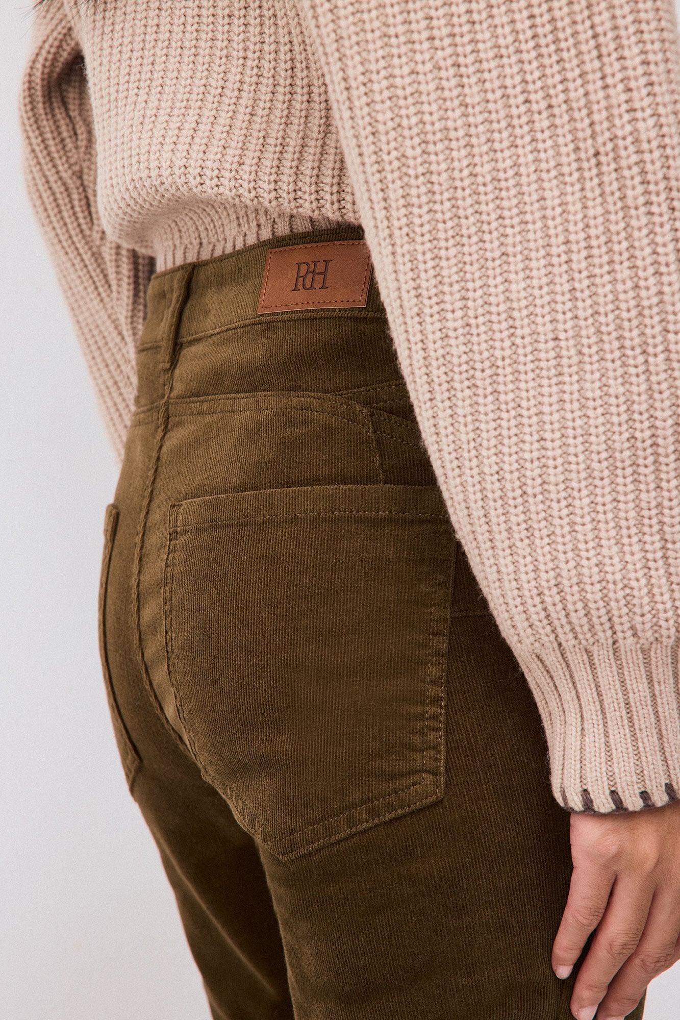 Pedro del Hierro Corduroy push-up straight trousers