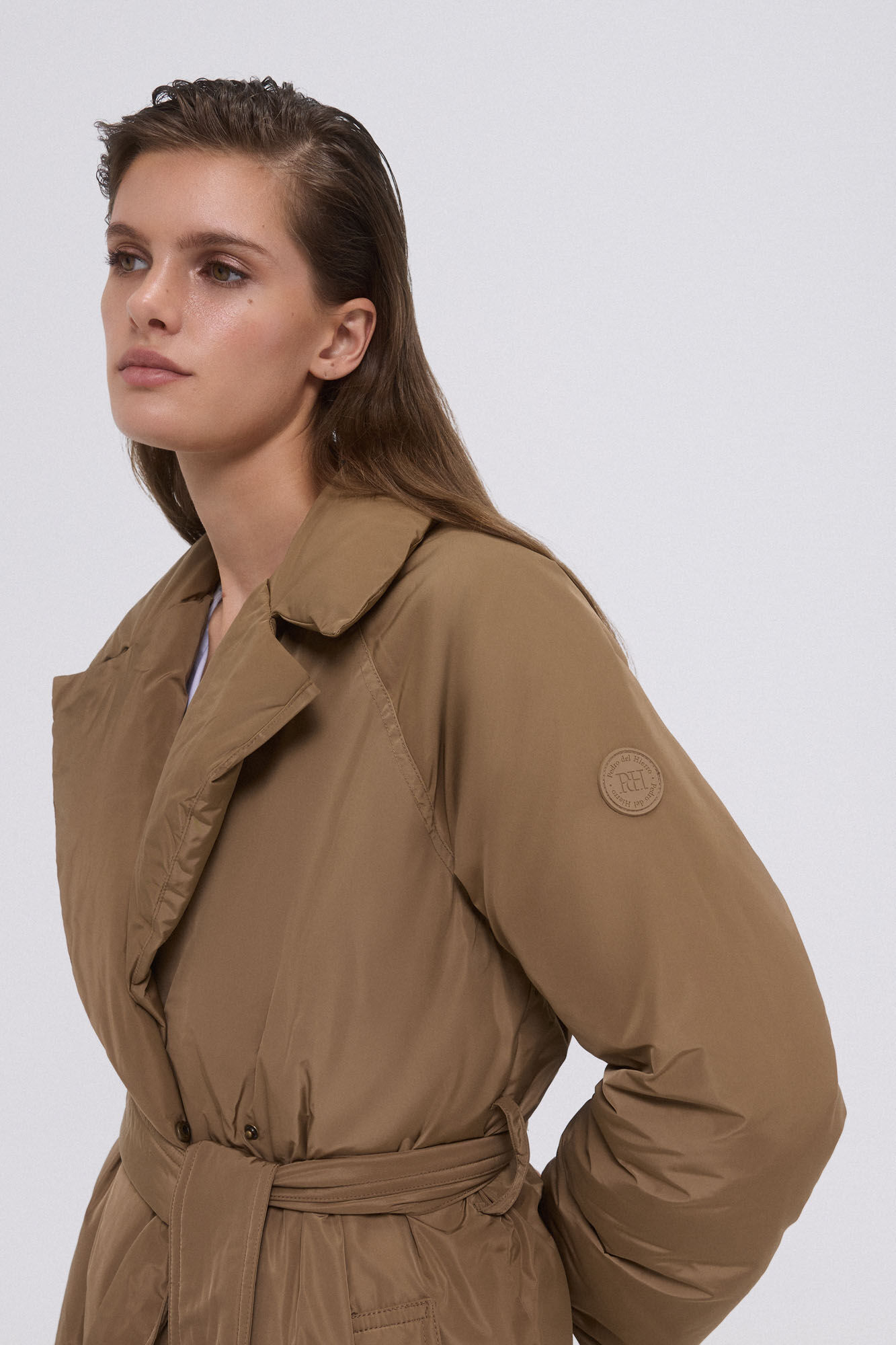 Pedro del Hierro Gabardina acolchada Beige