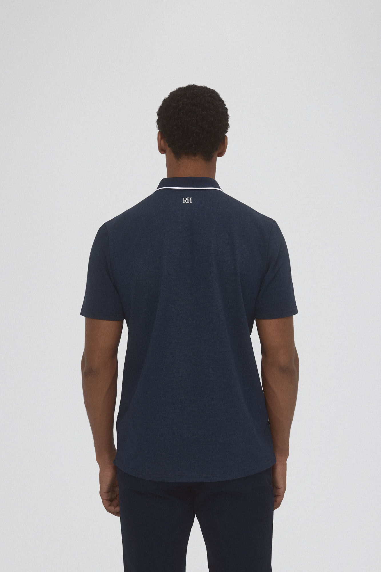 Pedro del Hierro Striped golf polo Blue