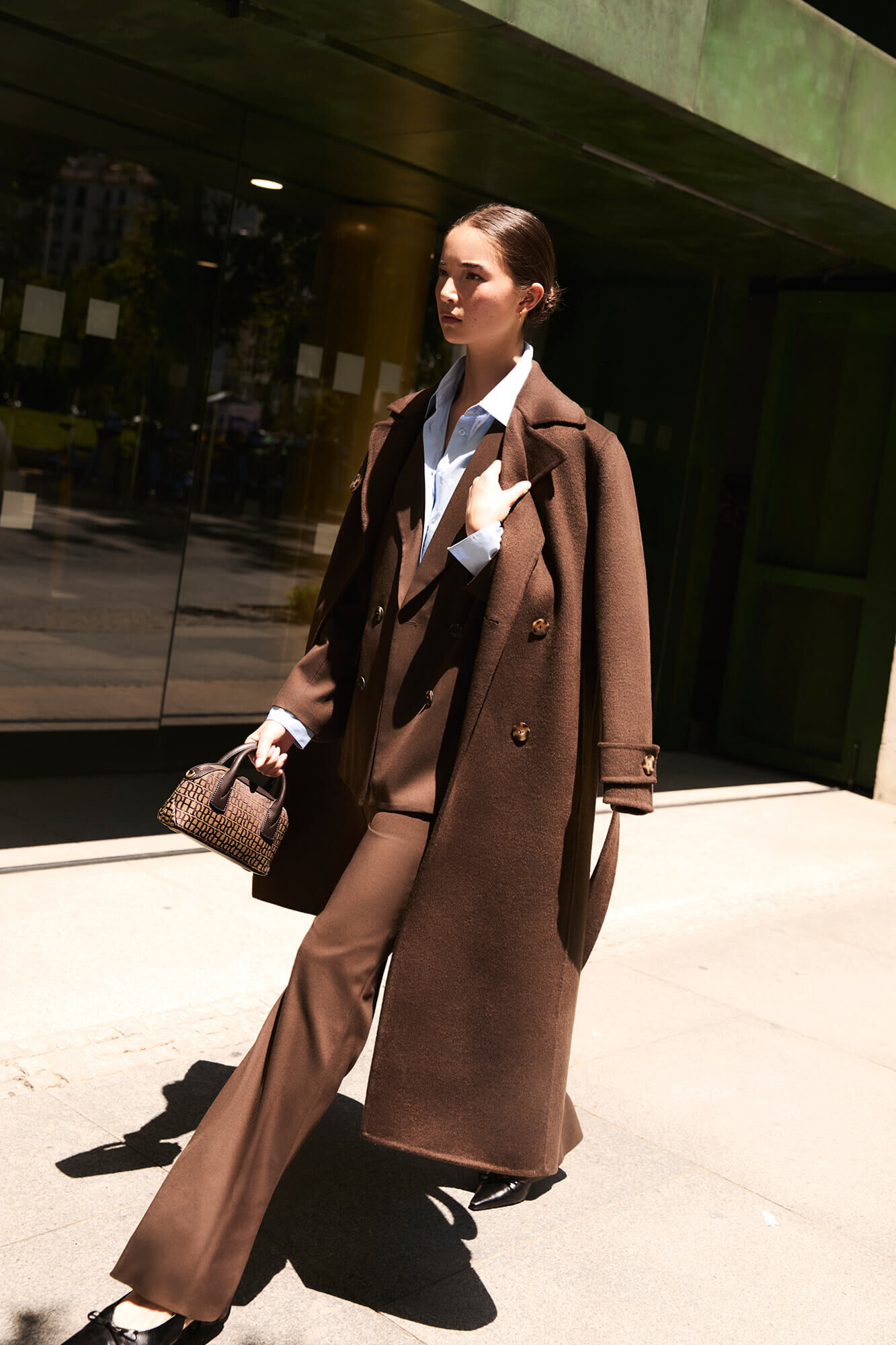 Pedro del Hierro Long double-sided trench coat