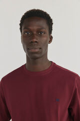 Pedro del Hierro Basic T-shirt Burgundy