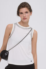 Pedro del Hierro Stone tank top Ecru