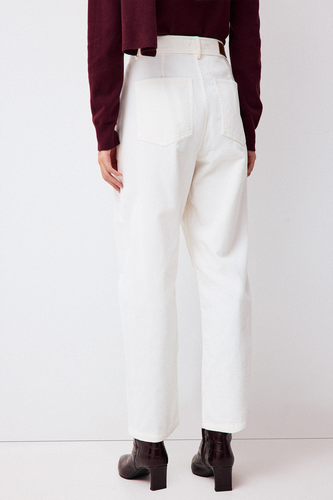 Pedro del Hierro Pantalones balloon pana Crudo