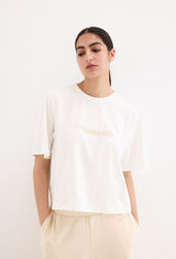 Pedro del Hierro Oversize activewear logo T-shirt White