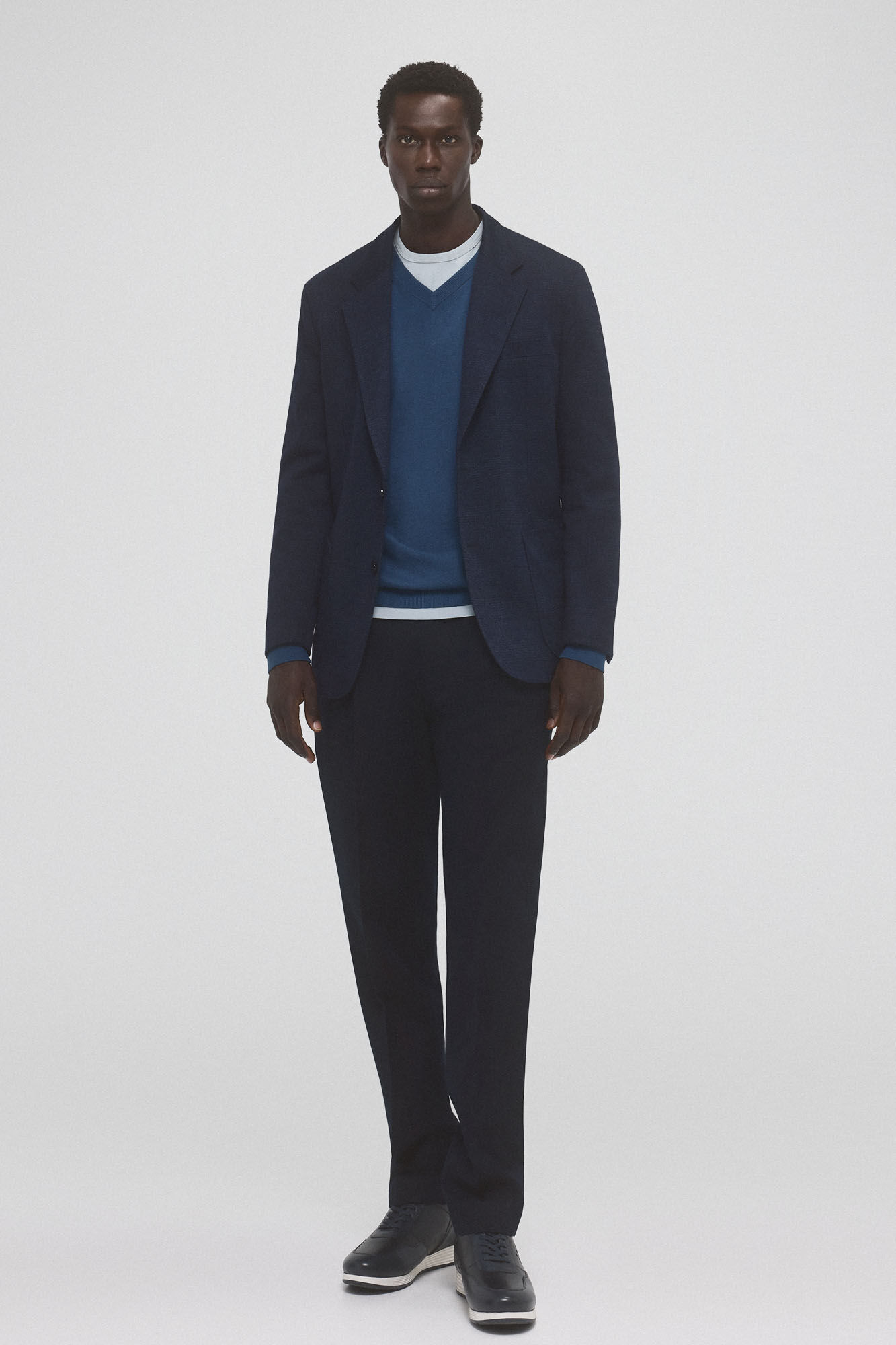 Pedro del Hierro Americana de punto con desmontable Azul